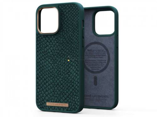 Njord Salmon Leather Magsafe Case iPhone 14 Pro Max Jord | Dark Green